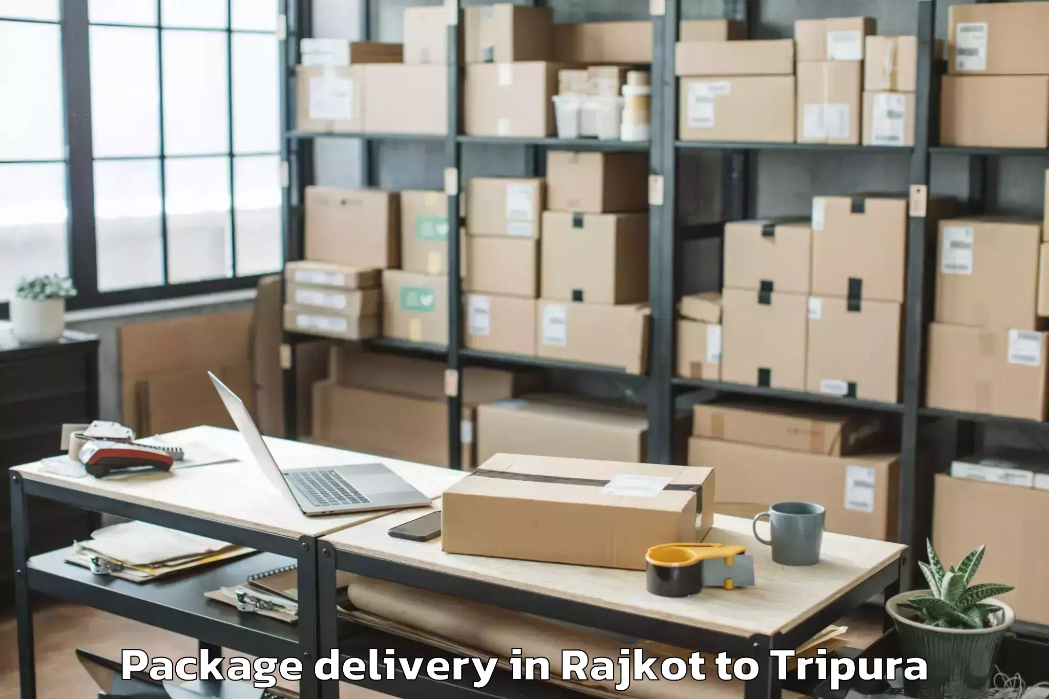 Leading Rajkot to Kamalpur Airport Ixq Package Delivery Provider